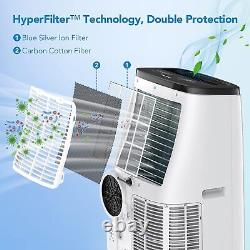 Portable Air Conditioner 14000 BTU AC Dehumidifier Fan 3-in-1 with Remote Control