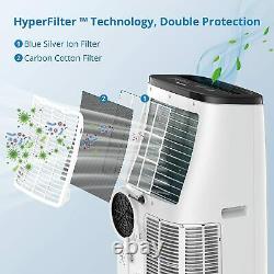 Portable Air Conditioner 14000 BTU Dehumidifier Fan Kit 24H Timer Sleep Modes