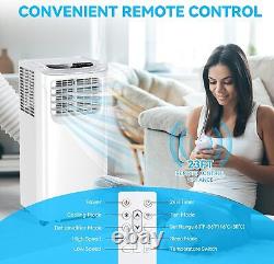 Portable Air Conditioner 8500 BTU with Dehumidifier Remote Control Timer White