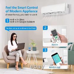 ROVSUN 16500 BTU AC Ductless Mini Split Air Conditioner withHeat Pump, Wifi, 230V