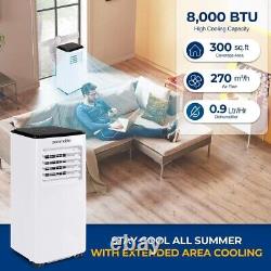 SereneLife Single Duct Portable Air Conditioner 8000 BTU Cooling (ASHRAE)