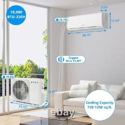 WIFI 9000-18000BTU Mini Split AC/Heating System, 19SEER Air Conditioner Inverter