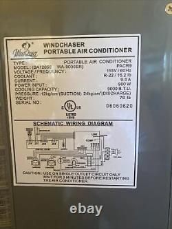WIND CHASER Portable Air Conditioner Heater Dehumidifier 115V BTU 9000 BTU/DOE