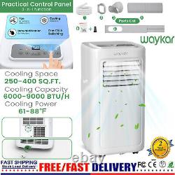 Waykar 3 in 1 9000 BTU Portable Air Conditioner&Dehumidifier&Fans with Window Kit