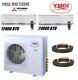 Ymgi 36000btu12k+24k Dual Zone Ductless Mini Split Air Conditioner Heat Pump 36k