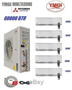 YMGI 60000 Btu 5 Zone Ductless Mini Split Air Conditioner with Heat pump