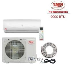 YMGI 9000 BTU Ductless Mini Split Air Conditioner Heat Pump 115V Heat Cool Bas