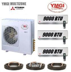 Ymgi 27000 Btu Tri Zone 21 Seer Ductless Mini Split Air Conditioner Heat Pump