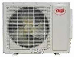 Ymgi 27000btu 9000+18000 Dual Zone Ductless Mini Split Air Conditioner Heat Pump