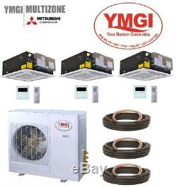 Ymgi 36000 Btu 3 Zone Ductless Split Air Conditioner Heat Pump 21 Seer Nnt
