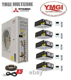 Ymgi 60000 Btu Five (quint) Zone Ductless Split Air Conditioner With Heat Pump