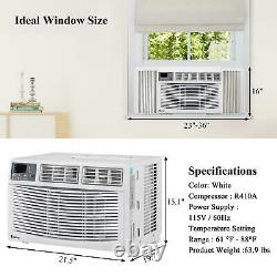 Zokop 10000 BTU Window-Mounted Compact Air Conditioner with Full-Function Remote