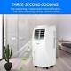 Zokop Home 9000btu (5700btu Cec) Portable Air Conditioner Dehumidifier Fan White