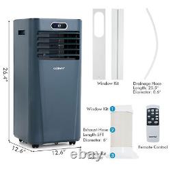 10000 Btu Climatiseur Portable 3-en-1 Refroidisseur D'air Avec Ventilateur Et Mode Déshumidificateur