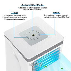 10000 Btu Climatiseur Portatif Refroidisseur D'air 3 Mode Ventilateur De Refroidissement Minuterie Ac Télécommande