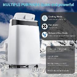 10 000 Btu Climatiseur Portable Avec Déshumidificateur, Ventilateur, Mode De Sommeil Automatique 24h
