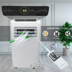 10 000 Btu Climatiseur Portable Cool & Heat, Dehumidifier A / C + Ventilateur À Distance