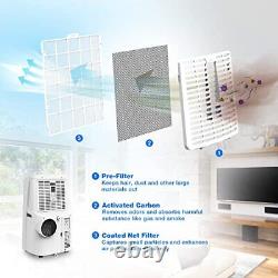 12000 Btu Climatiseur Portable Refroidisseur Et Déshumidificateur De Chaleur Ventilateur A/c + Télécommande