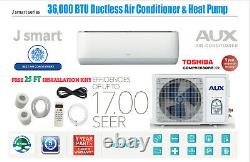 36000 Btu Ductless Air Conditioner Inverter Pompe À Chaleur Mini Split 230v 3ton 25ft