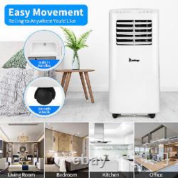 8000 BTU Climatiseur Portable 3-en-1 Refroidisseur Déshumidificateur Ventilateur + Télécommande & Wifi