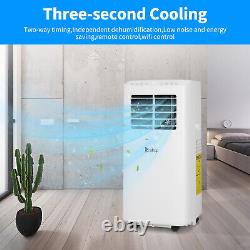 8000 BTU Climatiseur Portable 3-en-1 Refroidisseur Déshumidificateur Ventilateur + Télécommande & Wifi