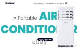 8000 Btu Climatiseur Portable 3-en-1 Refroidisseur D'air Avec Déshumidificateur Et Mode Ventilateur
