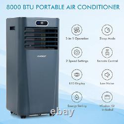 8000 Btu Climatiseur Portable 3-en-1 Refroidisseur D'air Avec Ventilateur Et Mode Déshumidificateur