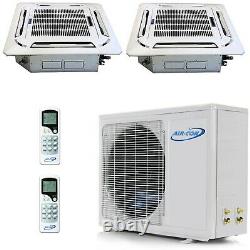 Aircon Mini Split Ac Air Conditioner Pompe À Chaleur Multi Dual 2 Zone 12000 18000 Btu