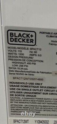 Black+decker Bpact12hwt 12 000 Btu Climatiseur Portable Avec Télécommande Universelle