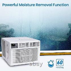 Climatiseur de fenêtre 10000 BTU avec déshumidificateur, redémarrage automatique et unité AC avec télécommande/Wifi