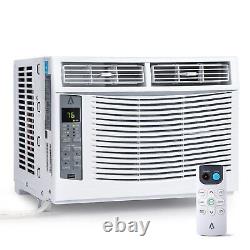 Climatiseur de fenêtre 6000 BTU avec déshumidificateur, redémarrage automatique, unité AC avec télécommande/Wifi