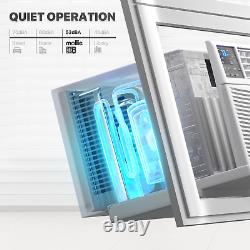 Climatiseur de fenêtre 8 000 BTU avec 6 modes, unité AC ultra silencieuse avec déshumidificateur et télécommande.