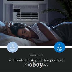 Climatiseur de fenêtre HOmeLabs 6000 BTU avec faible bruit, Wifi et télécommande, blanc