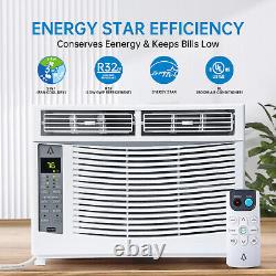 Climatiseur de fenêtre intelligent 6000BTU avec déshumidificateur, AC, WiFi, application mobile, télécommande, certifié Energy Star