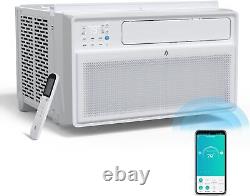 Climatiseur de fenêtre ultra silencieux 8000 BTU avec déshumidificateur, climatiseur à inversion et télécommande WiFi