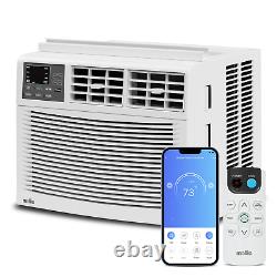 Climatiseur fenêtre 8 000 BTU avec contrôle WiFi et minuterie, unité AC à 6 modes et déshumidificateur