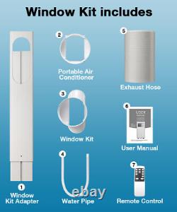 Climatiseur portable 10000 BTU, unité AC portable 3-en-1 ventilateur déshumidificateur