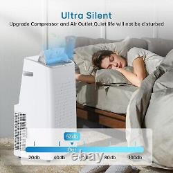 Climatiseur portable 15000Btus 3-en-1 avec unité de climatisation, déshumidificateur et ventilateur