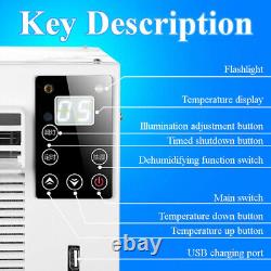 Climatiseur portable 3754 BTU avec déshumidificateur, télécommande et minuterie pour fenêtre