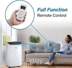 Climatiseur portable 3-en-1 8000 BTU jusqu'à 350 pieds carrés pour pièce/extérieur avec télécommande