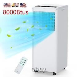 Climatiseur portable 8000Btus avec mode déshumidificateur/ventilateur/sommeil/télécommande