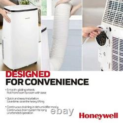 Climatiseur portable Honeywell 10 000 BTU avec déshumidificateur, blanc