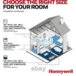 Climatiseur portable Honeywell 10 000 BTU avec déshumidificateur, blanc