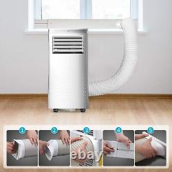 Climatiseur portable blanc 3 en 1 de 8000 BTU avec déshumidificateur et ventilateur intelligent et application