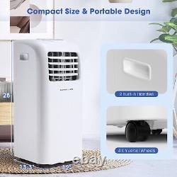 Climatiseur portable de 8000 BTU avec télécommande, ventilateur de refroidissement et déshumidificateur