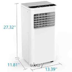 Climatiseur portable silencieux de 8 000 BTU (5 000 BTU DOE), déshumidificateur, blanc