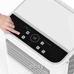 Climatiseur portable silencieux de 8 000 BTU (5 000 BTU DOE), déshumidificateur, blanc