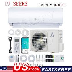 Climatiseur thermopompe à mini-split de 36000 BTU, 19 SEER, AC inverseur sans conduit de 3 tonnes