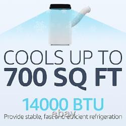 Climatiseurs portables de 14 000 BTU pour la maison avec unités 3-en-1 AC/Ventilateur/Déshumidificateur