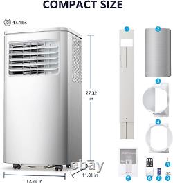 Climatiseurs portables de 8 000 BTU, climatiseurs portables avec déshumidificateur/ventilateur/SL